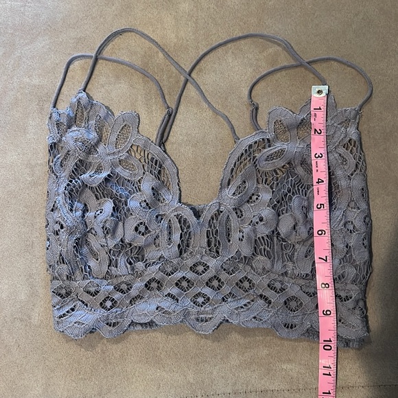 Free People One Women's Adella Bralette- Slate- Size Medium - Picture 4 of 9